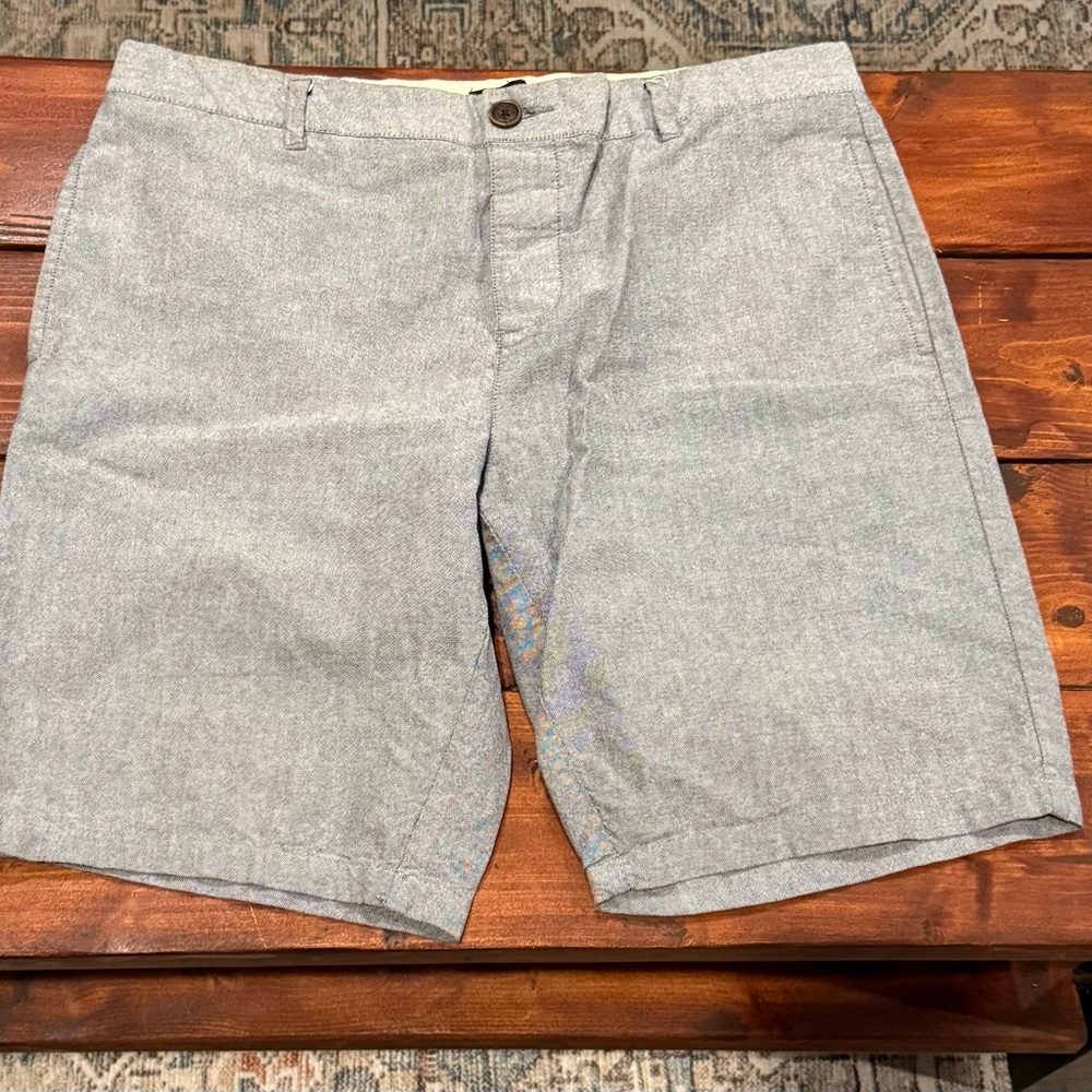 River Island Light Gray Flat Front Shorts
